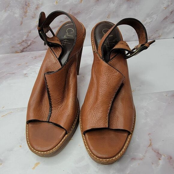 cole Hann Nike Air Leather Open Toe Heels Size 9 - Picture 14 of 16